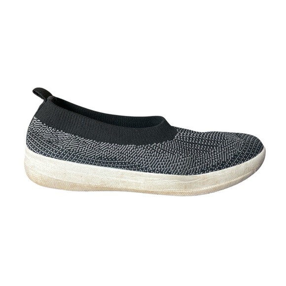 Fitflop Uberknit Ballerina US 8 Walking Slip On Sneakers Shoes Black H95-461 - Picture 1 of 5